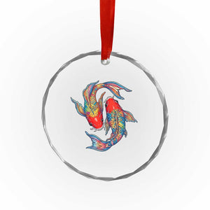 Rainbow Koi Fish LGBTQ Pride Crystal Glass Ornament Colorful Japanese Carp