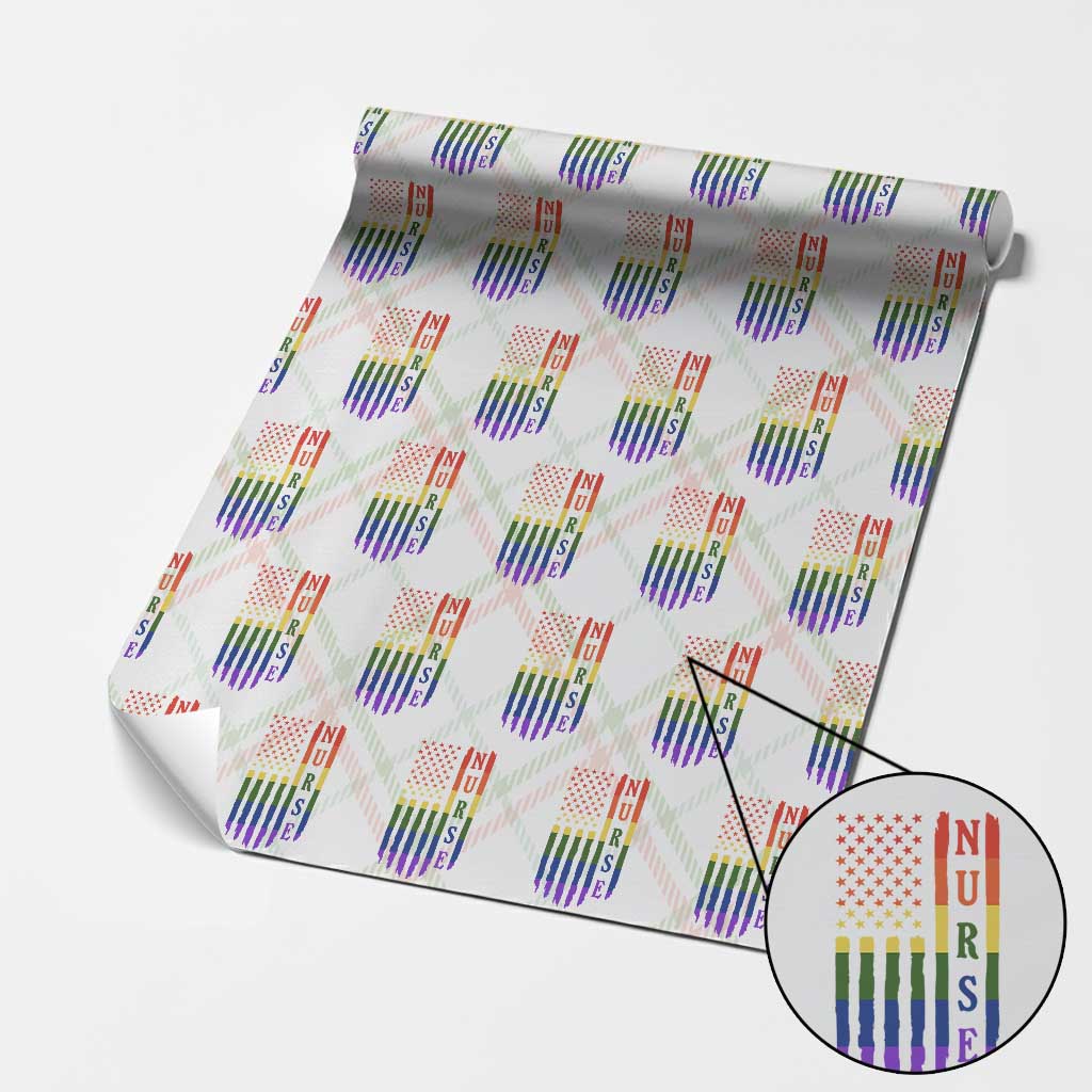 Rainbow RN Ally Pride Month Wrapping Paper Roll LGBTQ Healthcare Worker TS12 Christmas Plaid Print Your Wear