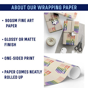Rainbow RN Ally Pride Month Wrapping Paper Roll LGBTQ Healthcare Worker TS12 Print Your Wear