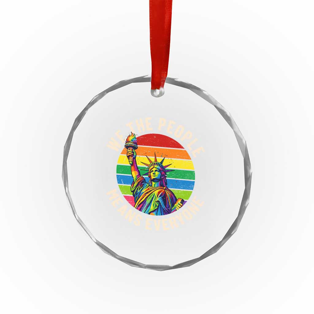 Rainbow Statue Of Liberty LGBTQ Pride Crystal Glass Ornament We The People Means Everyone TS12 Print Your Wear