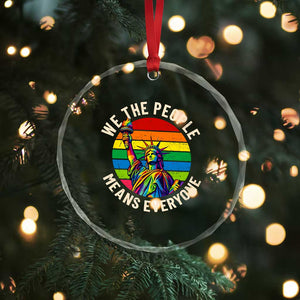 Rainbow Statue Of Liberty LGBTQ Pride Crystal Glass Ornament We The People Means Everyone TS12 Print Your Wear