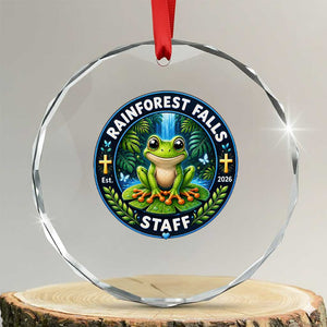 Rainforest Falls Staff Crystal Glass Ornament VBS 2026 Director Teacher TS10 Transparent Glass 3'' Circle Print Your Wear