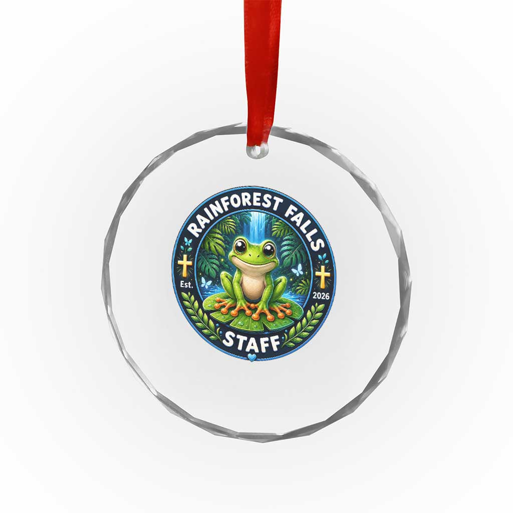 Rainforest Falls Staff Crystal Glass Ornament VBS 2026 Director Teacher TS10 Print Your Wear