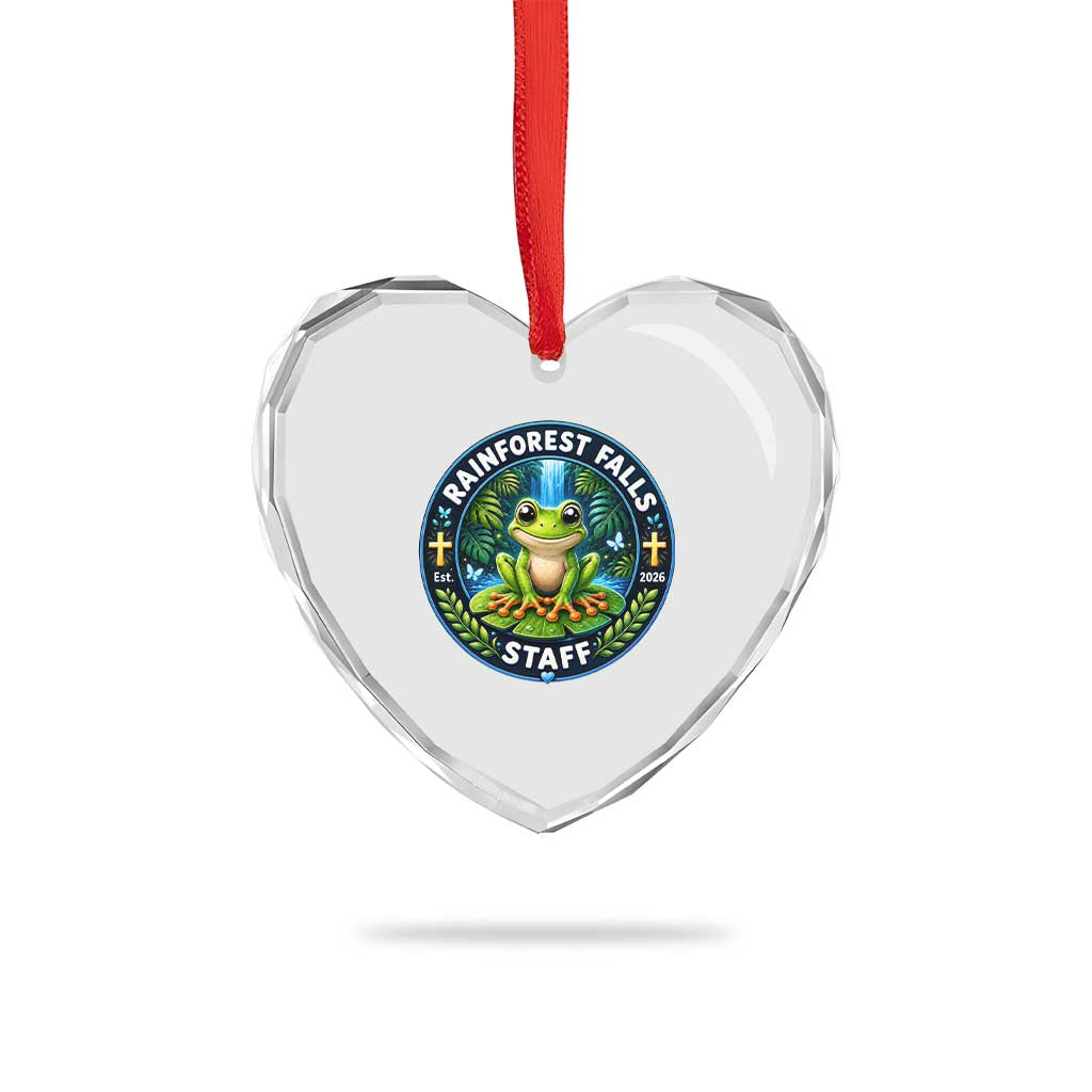 Rainforest Falls Staff Heart Crystal Glass Ornament VBS 2026 Director Teacher TS10 Print Your Wear