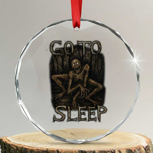 Rake Creepypasta Crystal Glass Ornament Creepy Cryptid Series Alt Goth Grunge Horror Aesthetic TS10 Transparent Glass 3'' Circle Print Your Wear