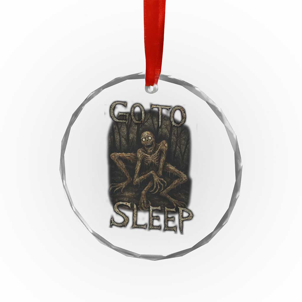 Rake Creepypasta Crystal Glass Ornament Creepy Cryptid Series Alt Goth Grunge Horror Aesthetic TS10 Transparent Glass 3'' Circle Print Your Wear