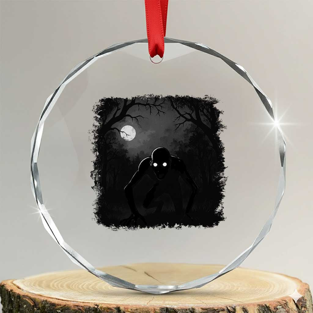 Rake Creepypasta Crystal Glass Ornament Creepy Cryptid Series Cryptozoology Gift Halloween TS10 Transparent Glass 3'' Circle Print Your Wear