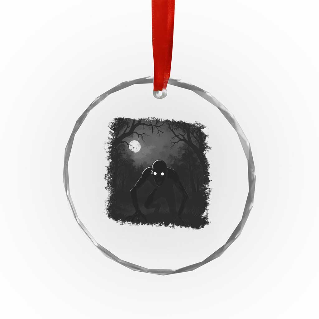Rake Creepypasta Crystal Glass Ornament Creepy Cryptid Series Cryptozoology Gift Halloween TS10 Transparent Glass 3'' Circle Print Your Wear