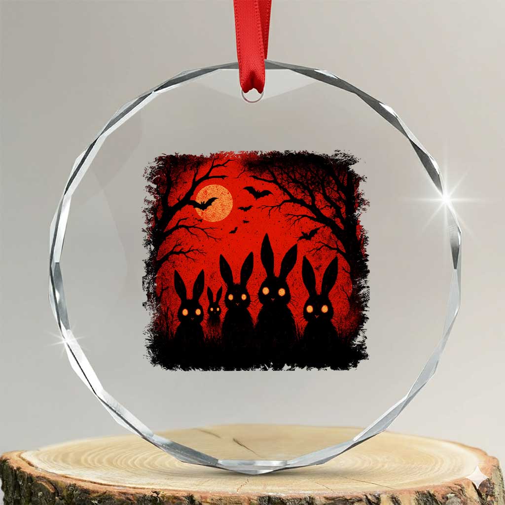Rake Creepypasta Crystal Glass Ornament Creepy Cryptid Series Horror Goth Alt Alternative Art TS10 Transparent Glass 3'' Circle Print Your Wear