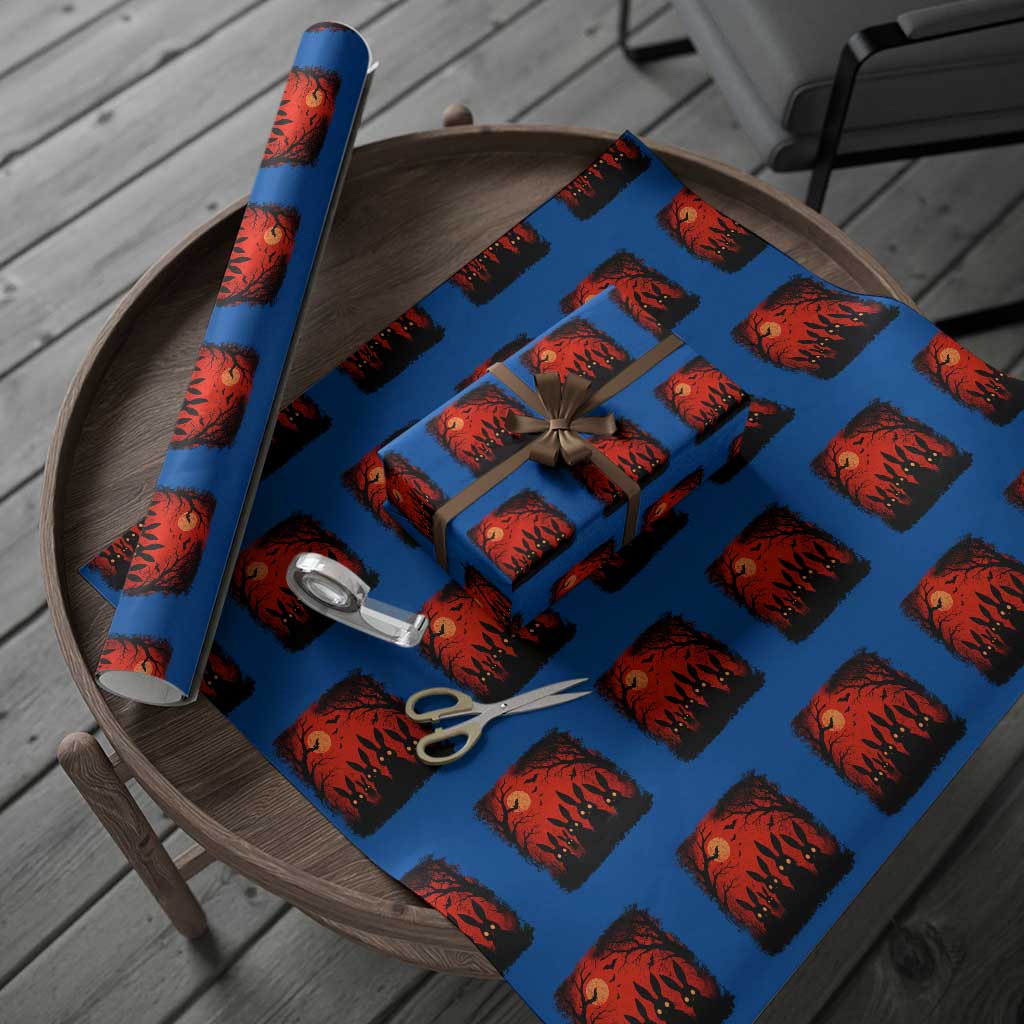 Rake Creepypasta Wrapping Paper Roll Creepy Cryptid Series Horror Goth Alt Alternative Art TS10 Blue Print Your Wear