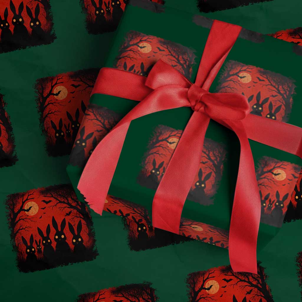 Rake Creepypasta Wrapping Paper Roll Creepy Cryptid Series Horror Goth Alt Alternative Art TS10 Green Print Your Wear