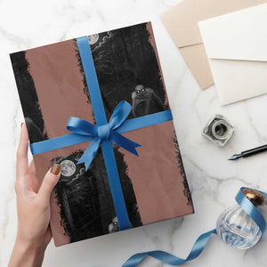 Rake Creepypasta Wrapping Paper Roll Cryptid Series Cryptozoology Gift Creepy Horror Halloween TS10 Mocha Print Your Wear