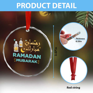Ramadan Mubarak Muslim Crystal Glass Ornament TS02 Print Your Wear