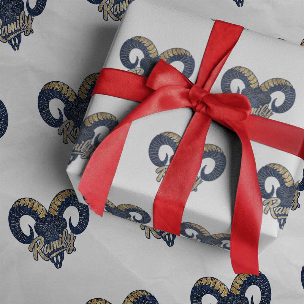 Ramily Bighorn Sheep Skull Ram Lover Vintage Wrapping Paper Roll TS02 White Print Your Wear