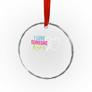 Rare Disease Awareness Crystal Glass Ornament I Love Someone Rare Zebra Ribbon TS11 Print Your Wear