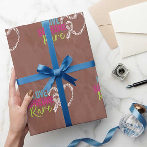 Rare Disease Awareness Wrapping Paper Roll I Love Someone Rare Zebra Ribbon TS11 Mocha Print Your Wear