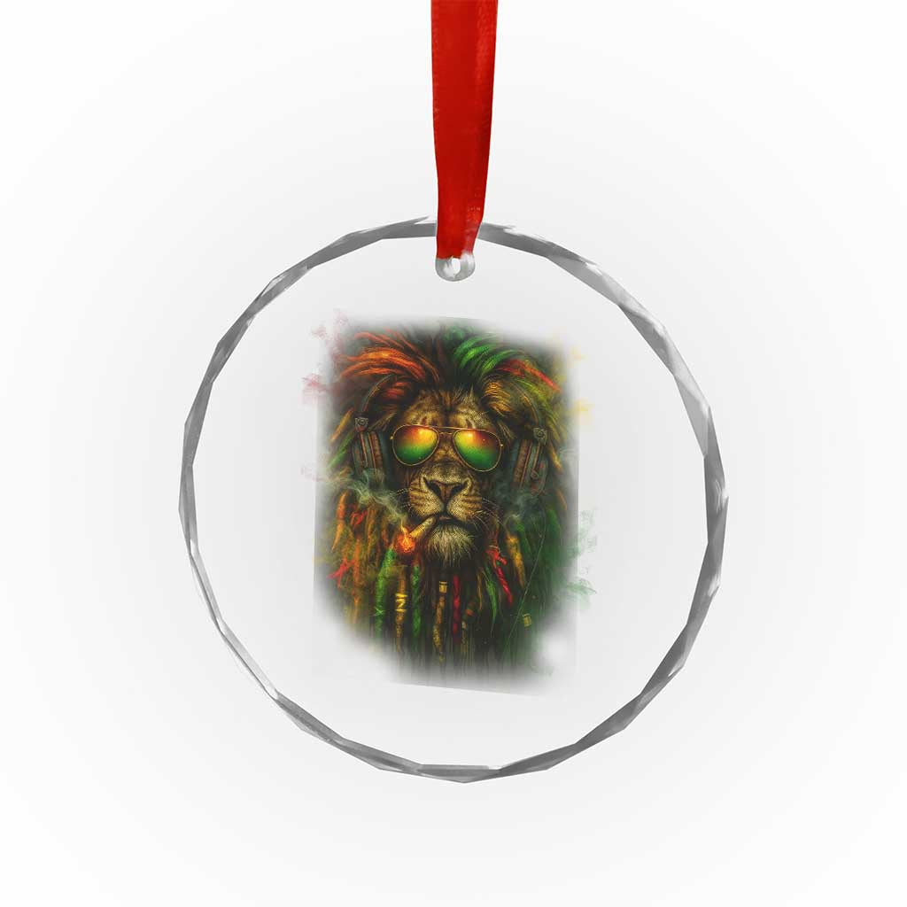Rasta Reggae Lion Smoking Weed Crystal Glass Ornament Jamaican Reggae Music and Weed Lovers TS10 Print Your Wear