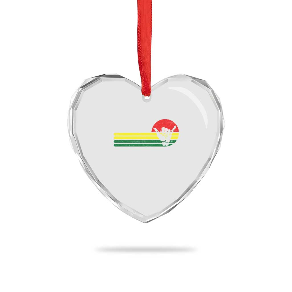 Rasta Reggae Shaka Hand Heart Crystal Glass Ornament Retro Vintage Jamaica Flag Rasta Hawaii Shaka Sign TS10 Print Your Wear