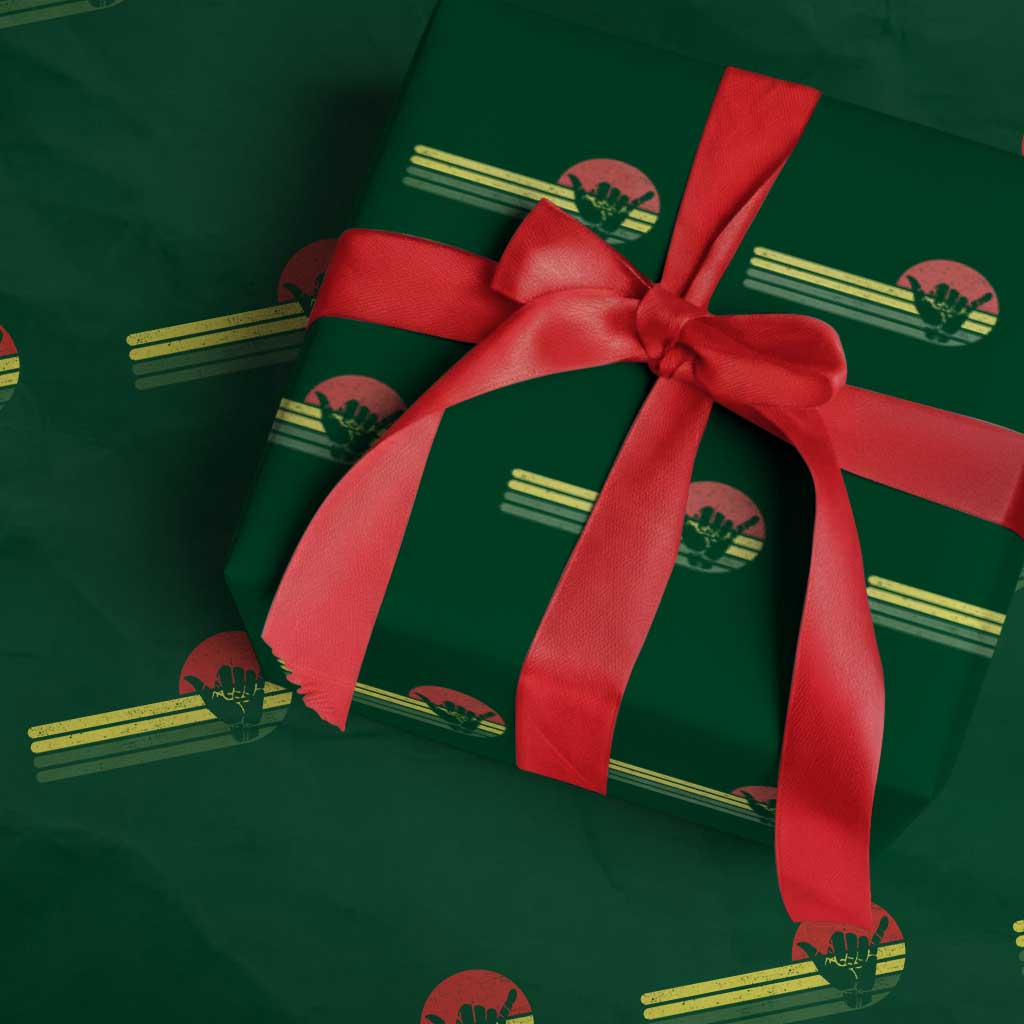 Rasta Reggae Shaka Hand Wrapping Paper Roll Retro Vintage Jamaica Flag Rasta Hawaii Shaka Sign TS10 Green Print Your Wear