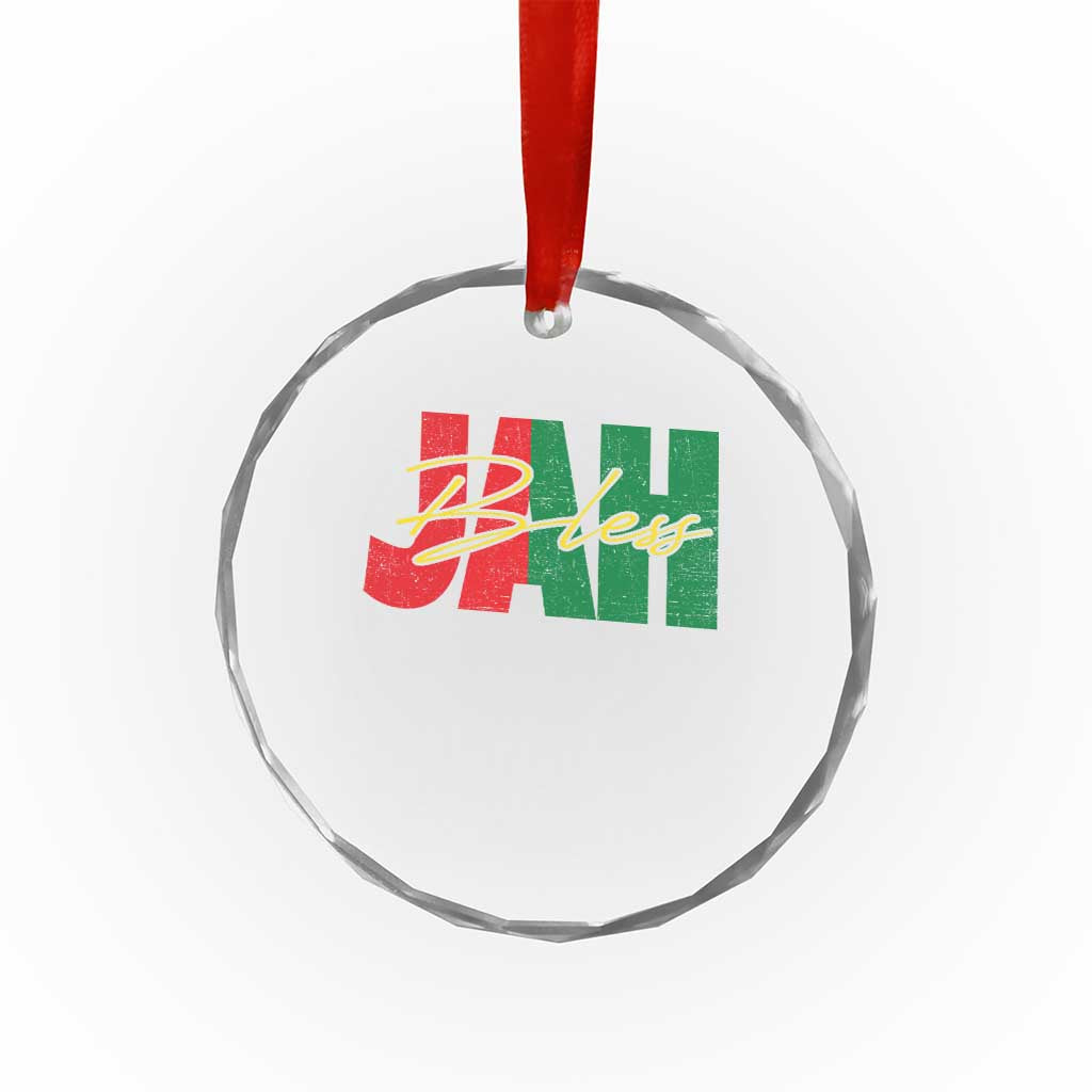 Rastafarian Jah Bless Crystal Glass Ornament Retro Reggae Rastafari Jamaica Rasta TS10 Print Your Wear