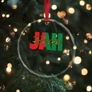 Rastafarian Jah Bless Crystal Glass Ornament Retro Reggae Rastafari Jamaica Rasta TS10 Print Your Wear