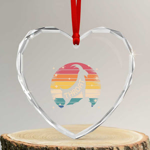Raunchy Humor Heart Crystal Glass Ornament Throat Goat Meme Gift TS12 Transparent Glass 3'' Heart Print Your Wear