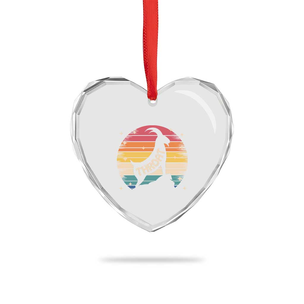Raunchy Humor Heart Crystal Glass Ornament Throat Goat Meme Gift TS12 Print Your Wear
