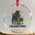 Raven F Caw F I Am Knitting Crystal Glass Ornament Funny Knitter Gift TS12 Transparent Glass 3'' Circle Print Your Wear