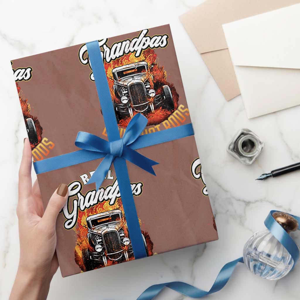 Real Grandpas Drive Hotrods Wrapping Paper Roll Vintage 1932 Hotrod
