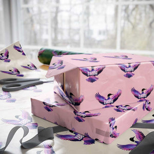 Rebel Loon Aurora Northern Lights Wrapping Paper Roll Minnesota Night Sky Politcal Resistance TS02 Light Pink Print Your Wear