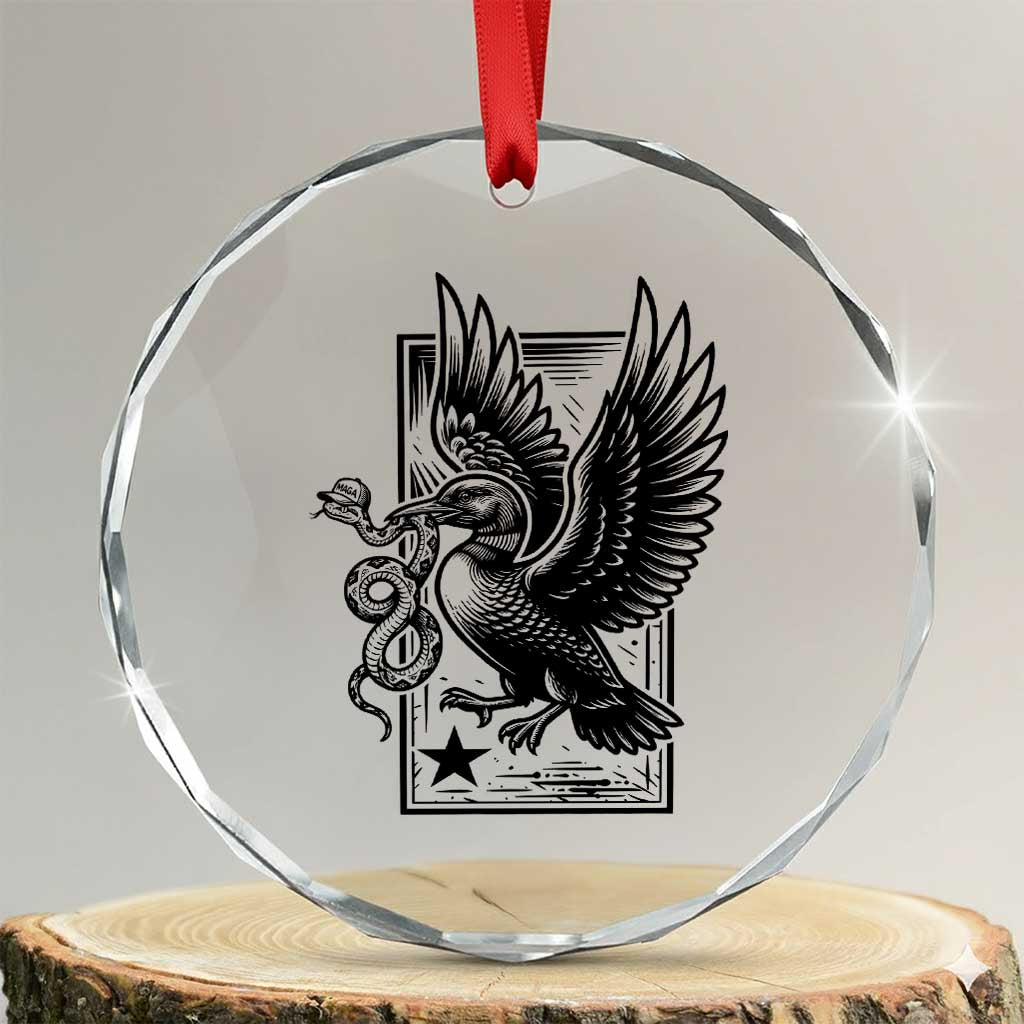 Rebel Loon Takes Down The Snake Crystal Glass Ornament Support MN Anti Ice Movement TS12 Transparent Glass 3'' Circle Print Your Wear