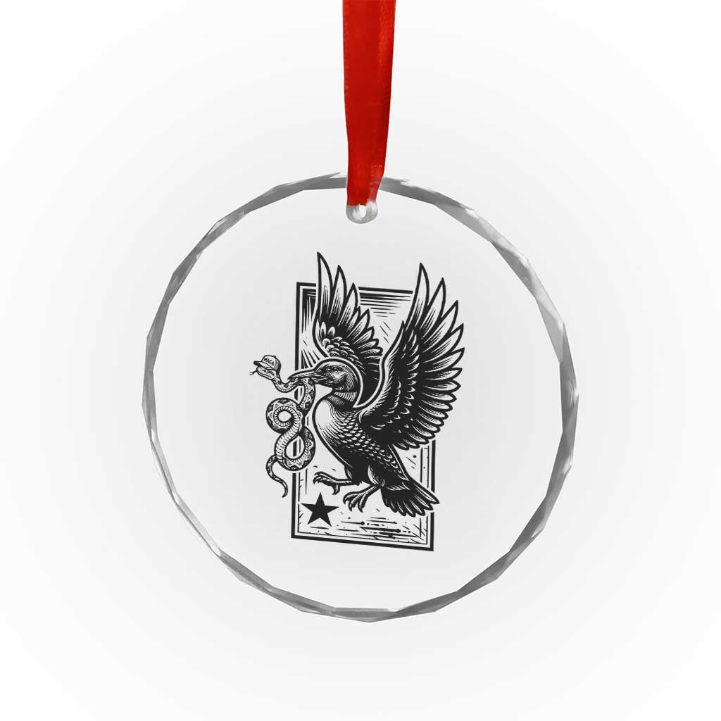 Rebel Loon Takes Down The Snake Crystal Glass Ornament Support MN Anti Ice Movement TS12 Print Your Wear