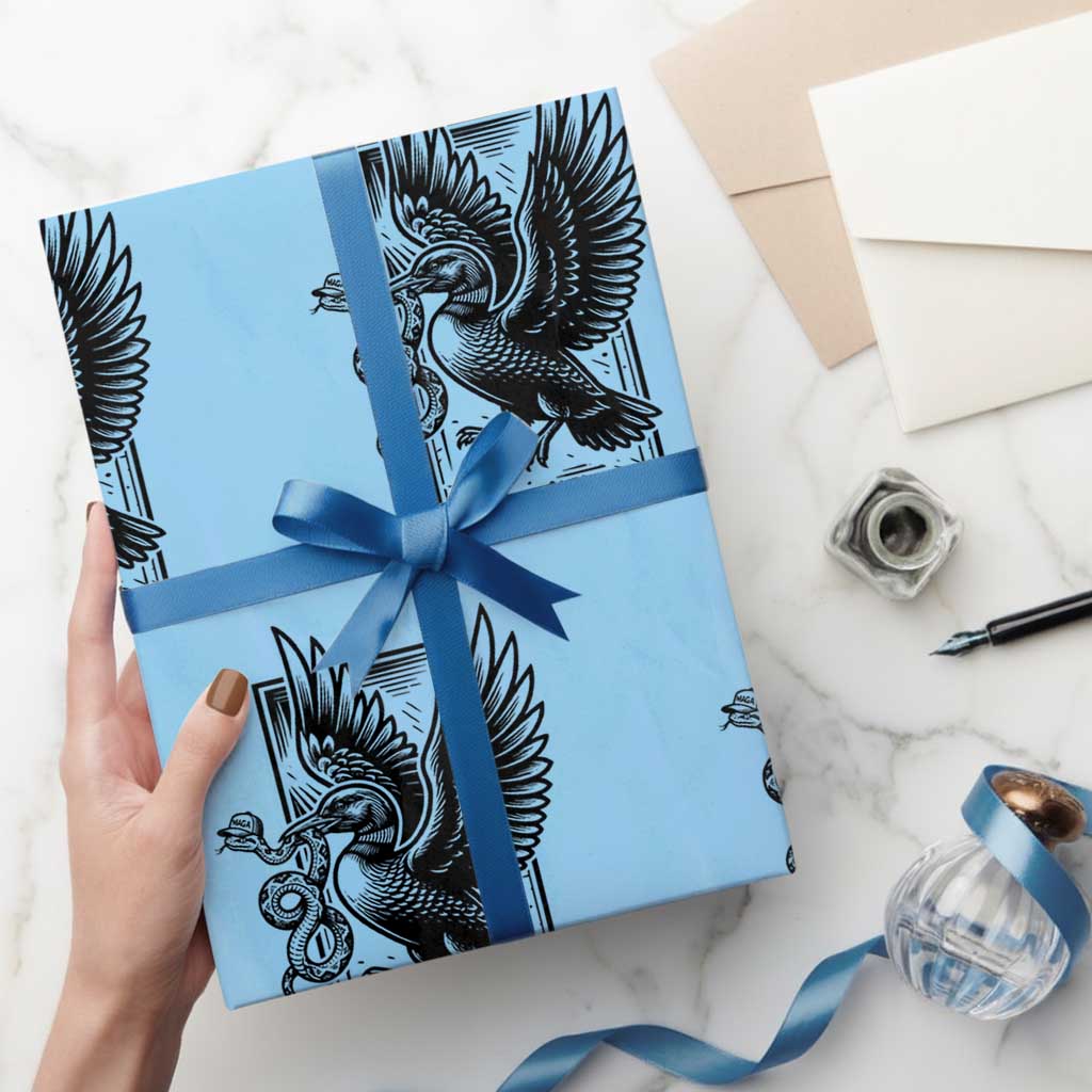Rebel Loon Takes Down The Snake Wrapping Paper Roll Support MN Anti Ice Movement TS12 Light Blue Print Your Wear