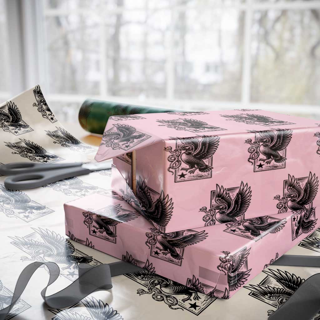 Rebel Loon Takes Down The Snake Wrapping Paper Roll Support MN Anti Ice Movement TS12 Light Pink Print Your Wear