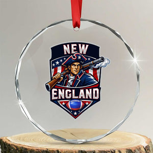Red Blue White Sport Fan Crystal Glass Ornament Football Lover Gift TS12 Transparent Glass 3'' Circle Print Your Wear