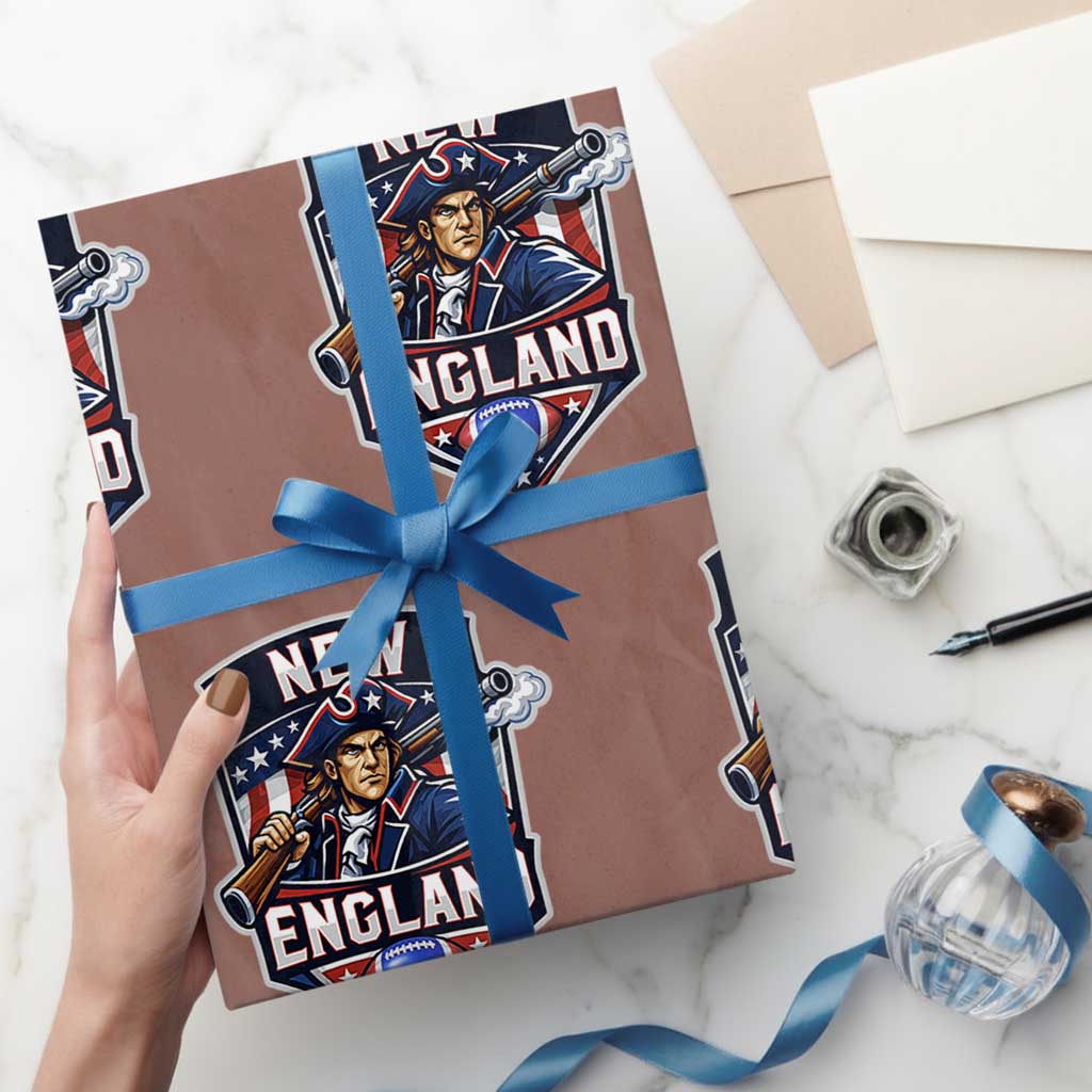 Red Blue White Sport Fan Wrapping Paper Roll Football Lover Gift TS12 Mocha Print Your Wear