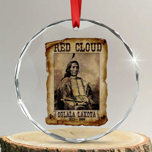 Red Cloud Crystal Glass Ornament Oglala Lakota Sioux Native American Chief Warrior History - Print Your Wear