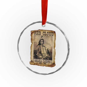 Red Cloud Crystal Glass Ornament Oglala Lakota Sioux Native American Chief Warrior History - Print Your Wear