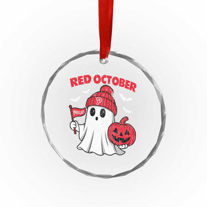 Red October Halloween Ghost Crystal Glass Ornament Philadelphia Spooky Pumpkin Baseball Fan TS10 Print Your Wear