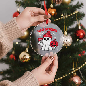 Red October Halloween Ghost Crystal Glass Ornament Philadelphia Spooky Pumpkin Baseball Fan TS10 Print Your Wear