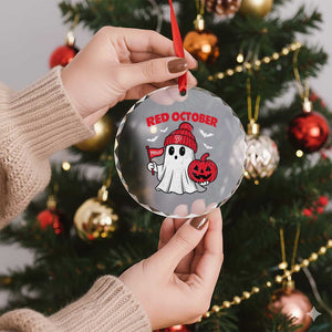 Red October Halloween Ghost Crystal Glass Ornament Philadelphia Spooky Pumpkin Baseball Fan TS10 Print Your Wear
