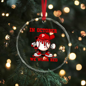 Red October Philly Crystal Glass Ornament Philadelphia Baseball Drip Boy TS10 Print Your Wear