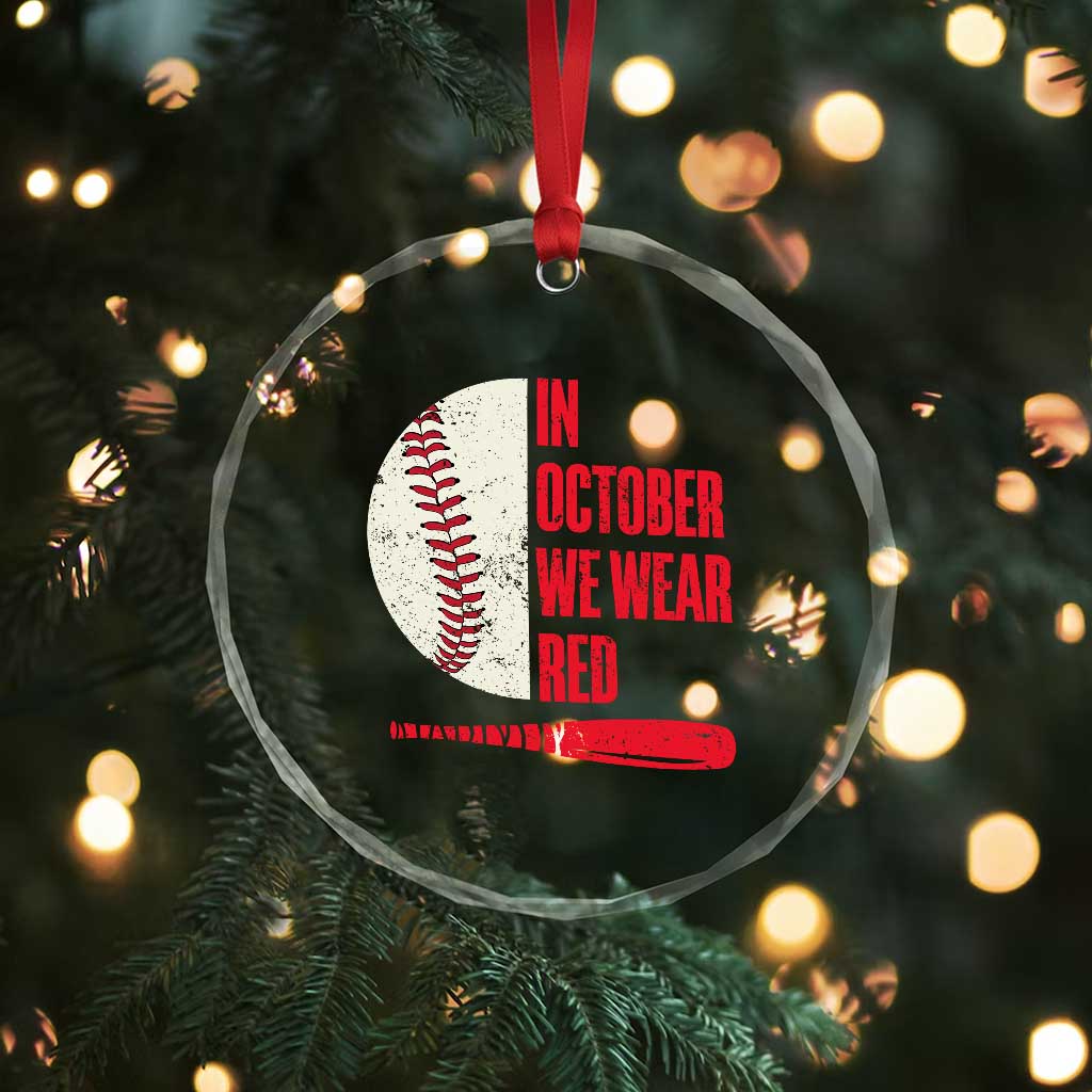 Red October Philly Crystal Glass Ornament Retro Philadelphia Baseball Fan TS10 Print Your Wear