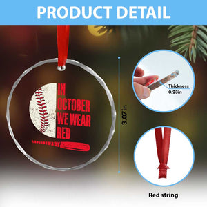 Red October Phillies Crystal Glass Ornament Retro Philadelphia Baseball Fan TS10 Print Your Wear