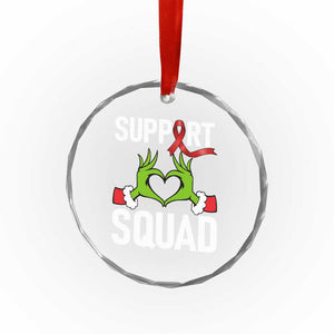 Red Ribbon AIDS Awareness Crystal Glass Ornament Elf Hand Christmas HIV Support TS14 Print Your Wear