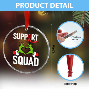 Red Ribbon AIDS Awareness Crystal Glass Ornament Elf Hand Christmas HIV Support TS14 Print Your Wear