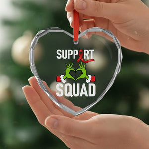 Red Ribbon AIDS Awareness Heart Crystal Glass Ornament Elf Hand Christmas HIV Support TS14 Print Your Wear