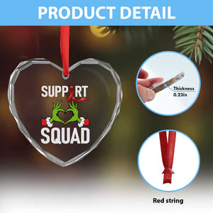 Red Ribbon AIDS Awareness Heart Crystal Glass Ornament Elf Hand Christmas HIV Support TS14 Print Your Wear