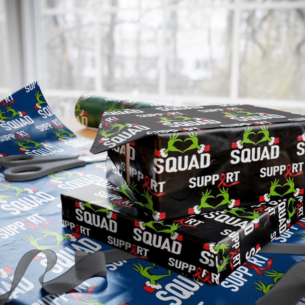 Red Ribbon AIDS Awareness Wrapping Paper Roll Elf Hand Christmas HIV Support TS14 Black Print Your Wear