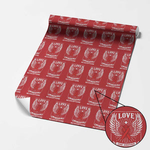 Red Ribbon Christian Wrapping Paper Roll Cross Minimal Faith HIV Awareness Religious TS14 Red Print Your Wear